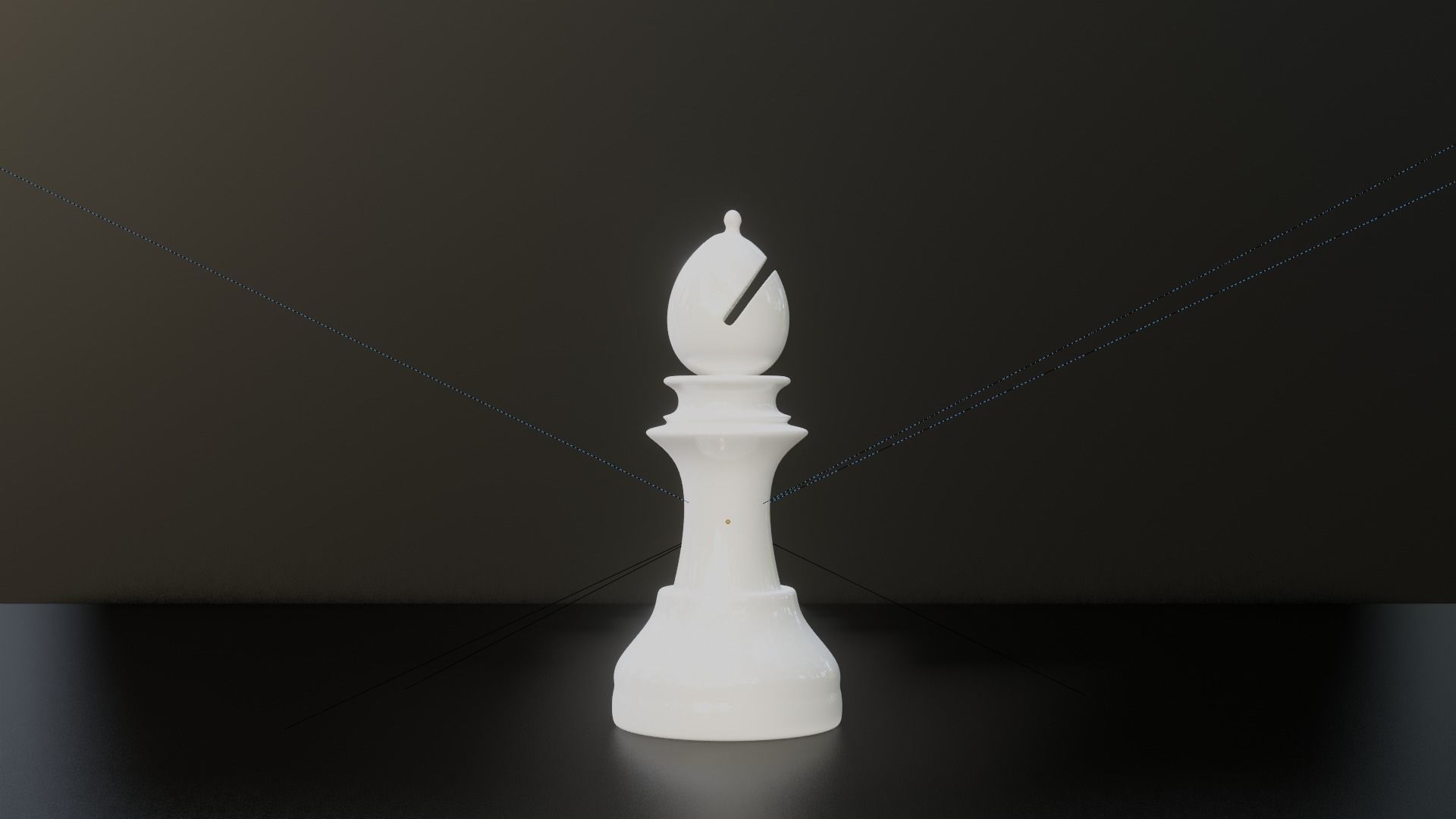 Bishop White - made in Blender Low-poly 3D model_6