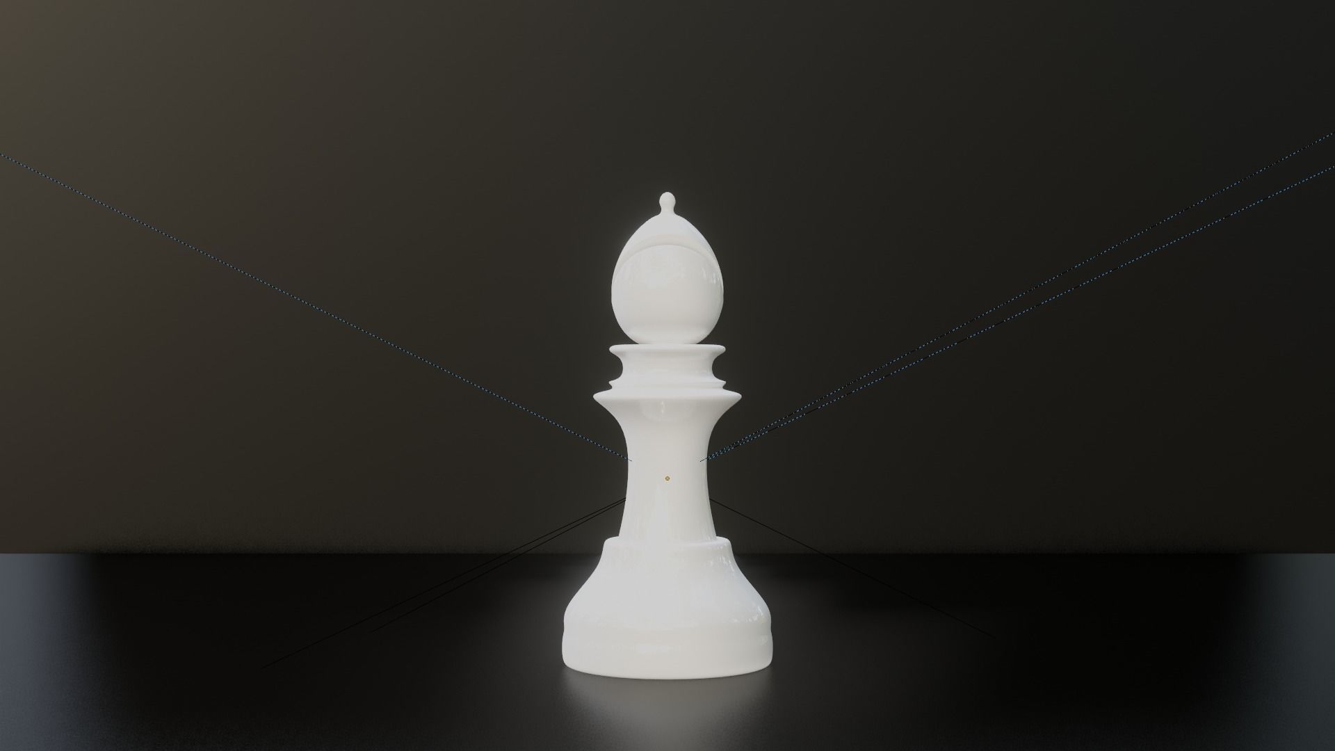 Bishop White - made in Blender Low-poly 3D model_4