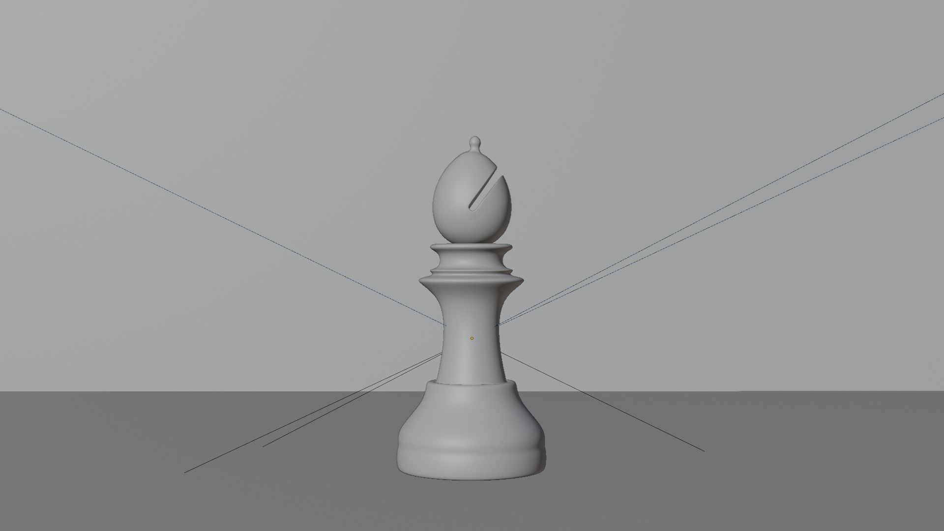 Bishop White - made in Blender Low-poly 3D model_9