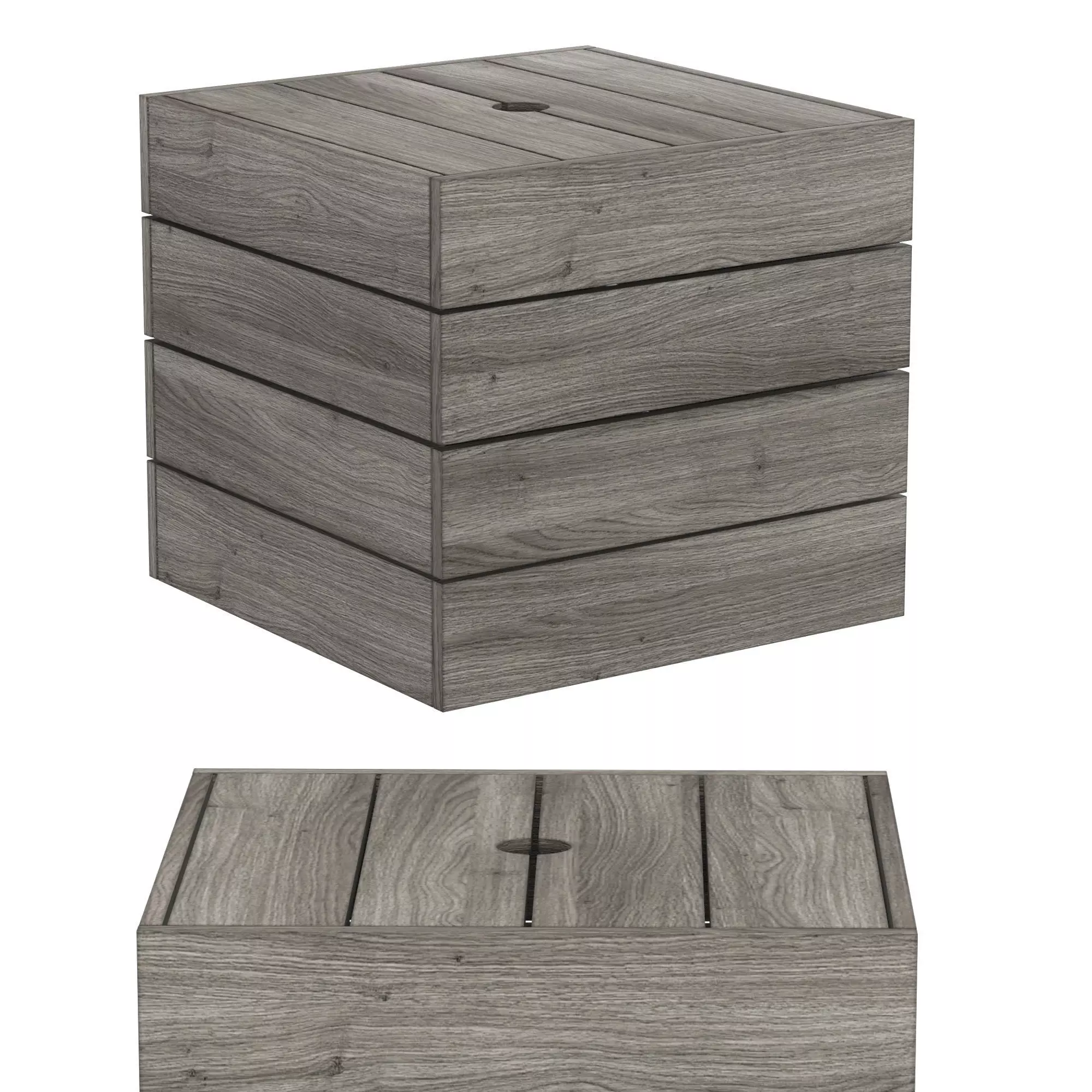Portside Outdoor Umbrella Holder Side Table 3D model