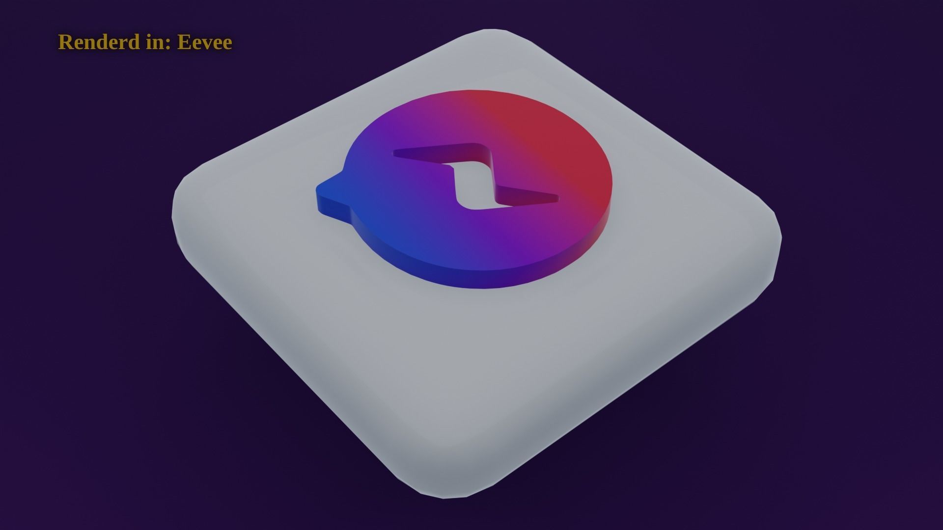 Messanger Icon Emoji Low-poly 3D model_4