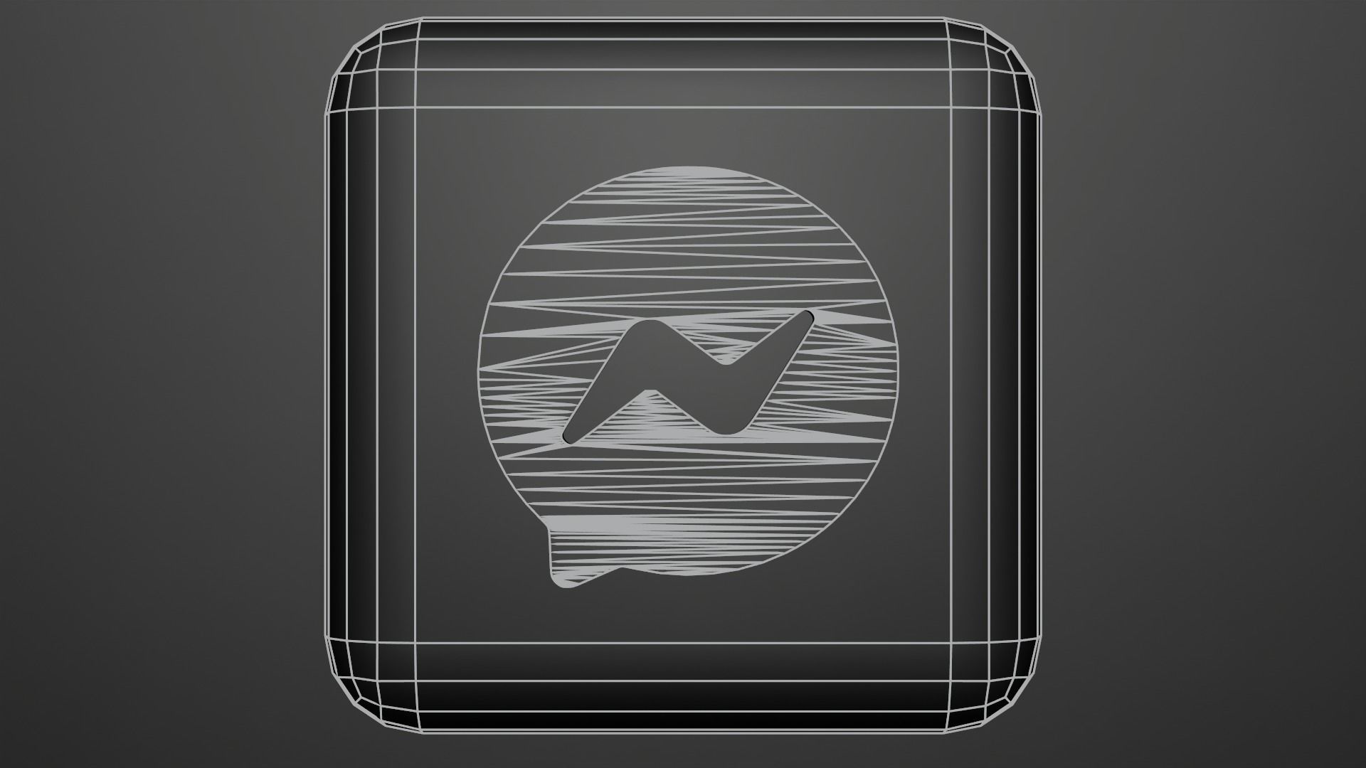 Messanger Icon Emoji Low-poly 3D model_3