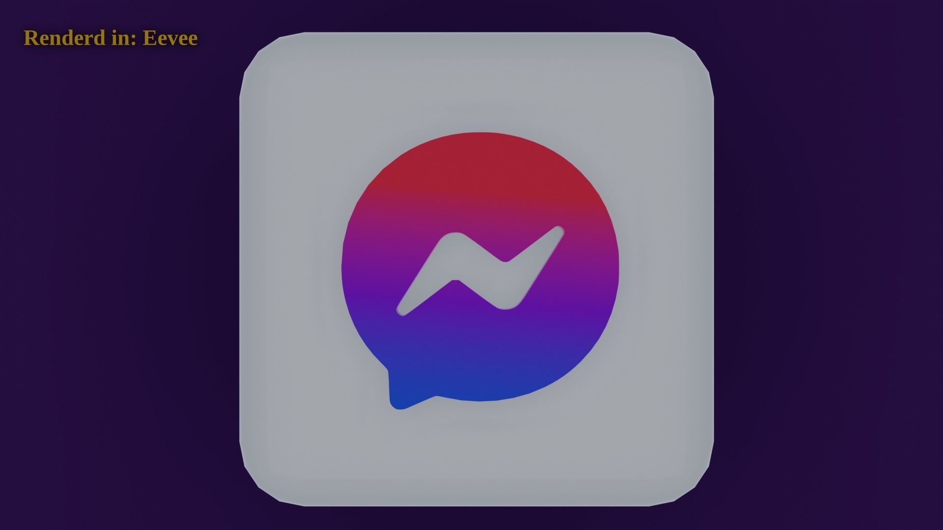 Messanger Icon Emoji Low-poly 3D model_6