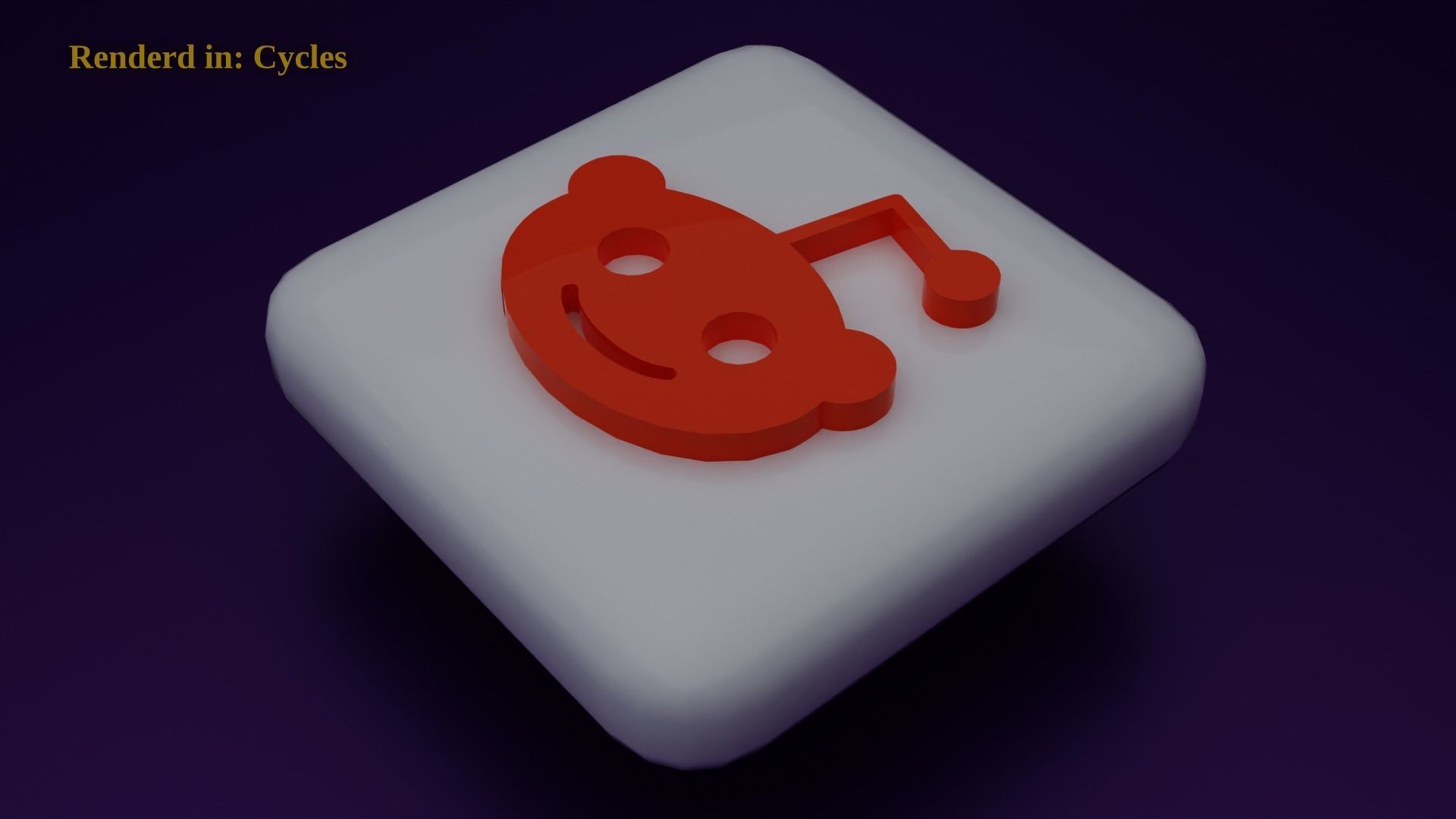 Reddit Icon Emoji Low-poly 3D model_1