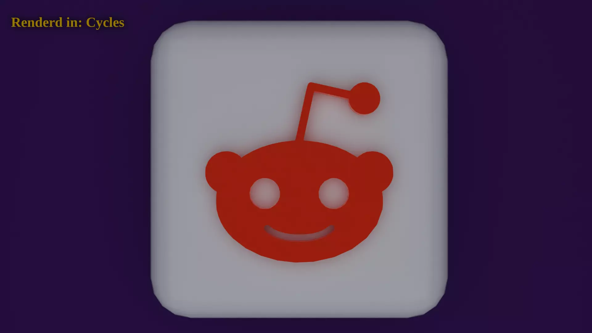 Reddit Icon Emoji Low-poly 3D model_0