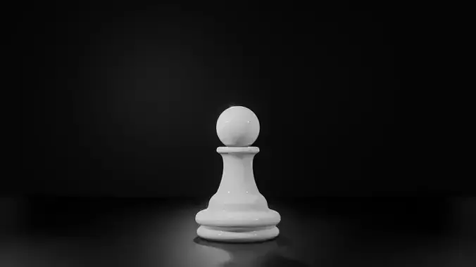 Pawn White - made in Blender
