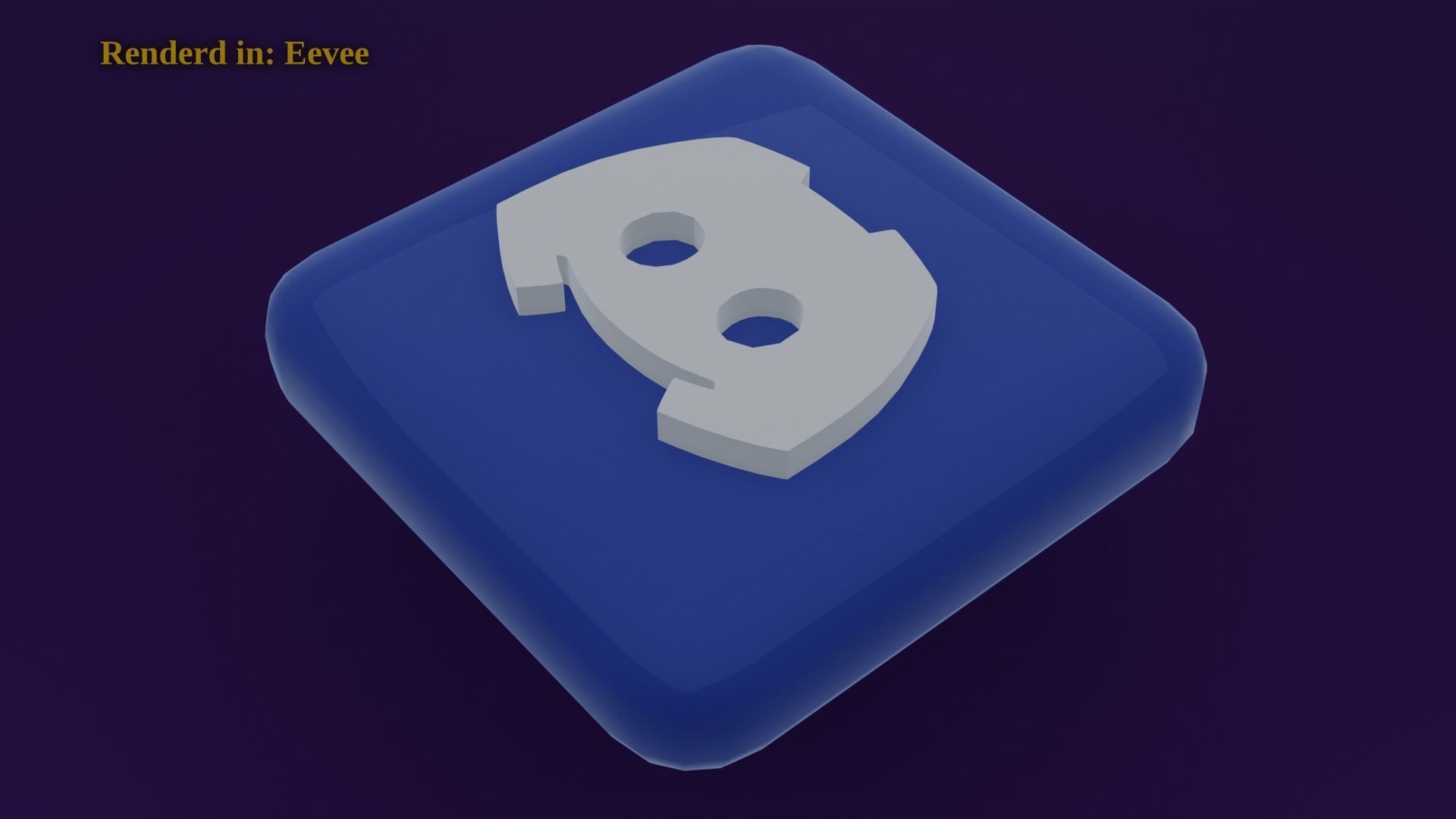 Discord Icon Emoji  Low-poly 3D model_4