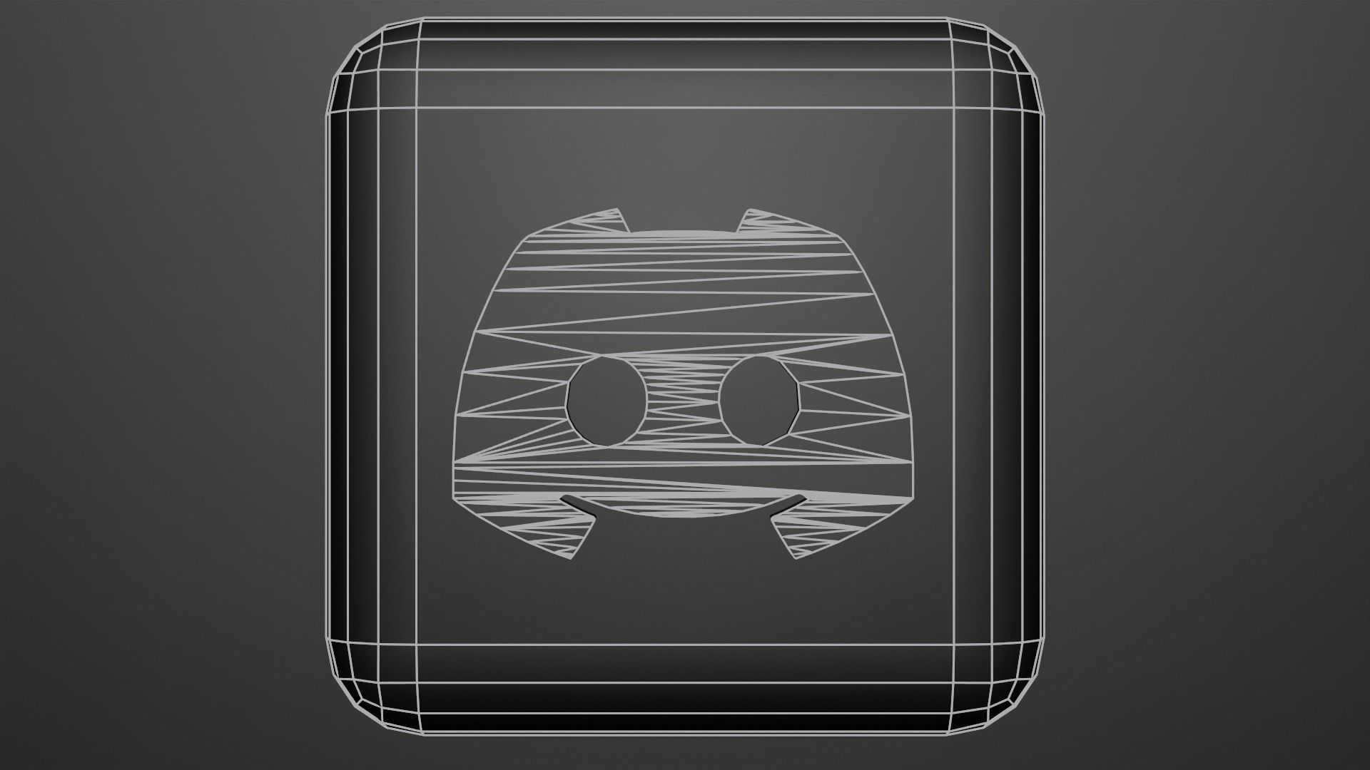 Discord Icon Emoji  Low-poly 3D model_3