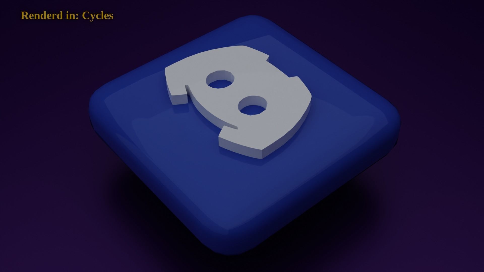 Discord Icon Emoji  Low-poly 3D model_1