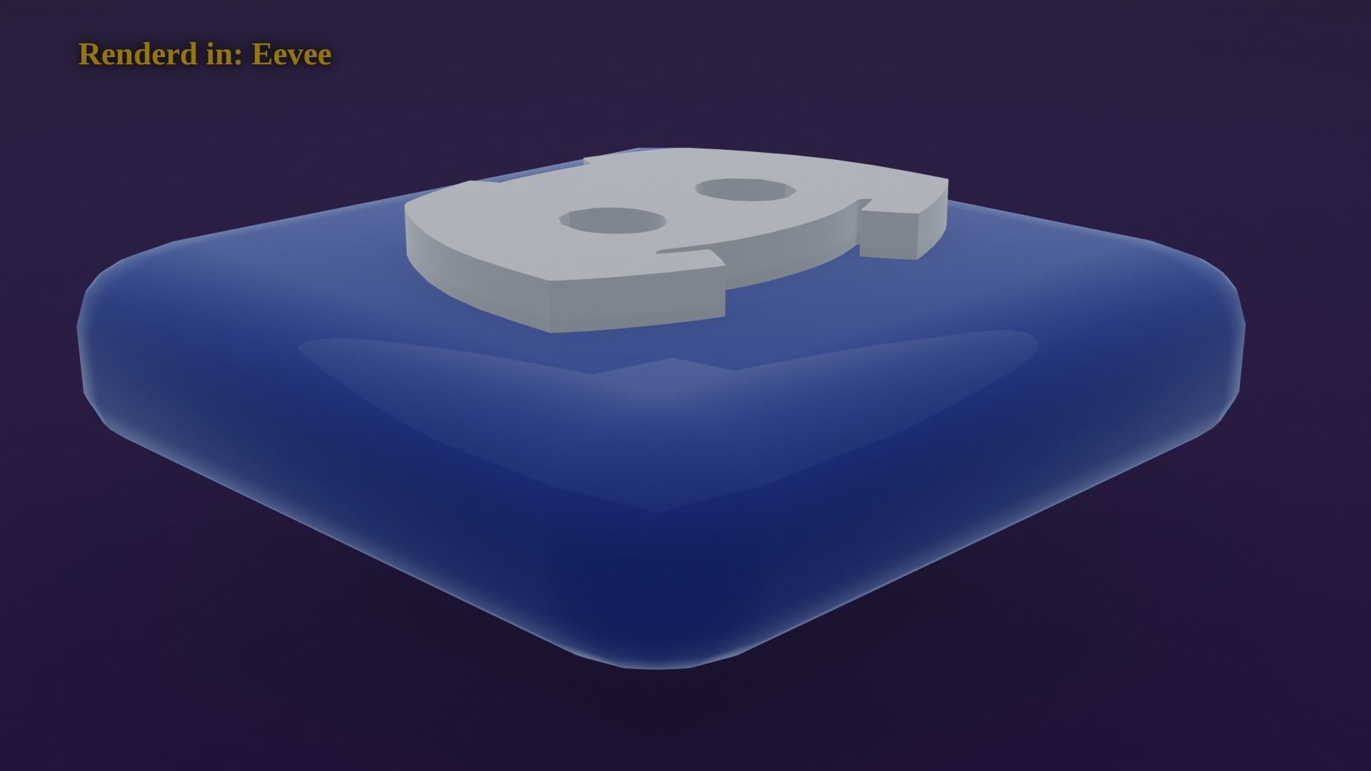 Discord Icon Emoji  Low-poly 3D model_5