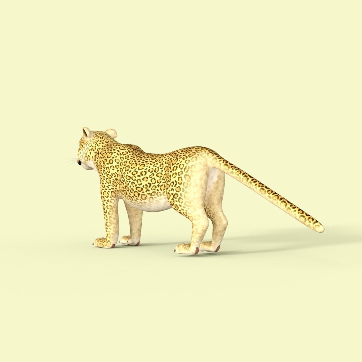 Cartoon Leopard Rigged 3D model_4