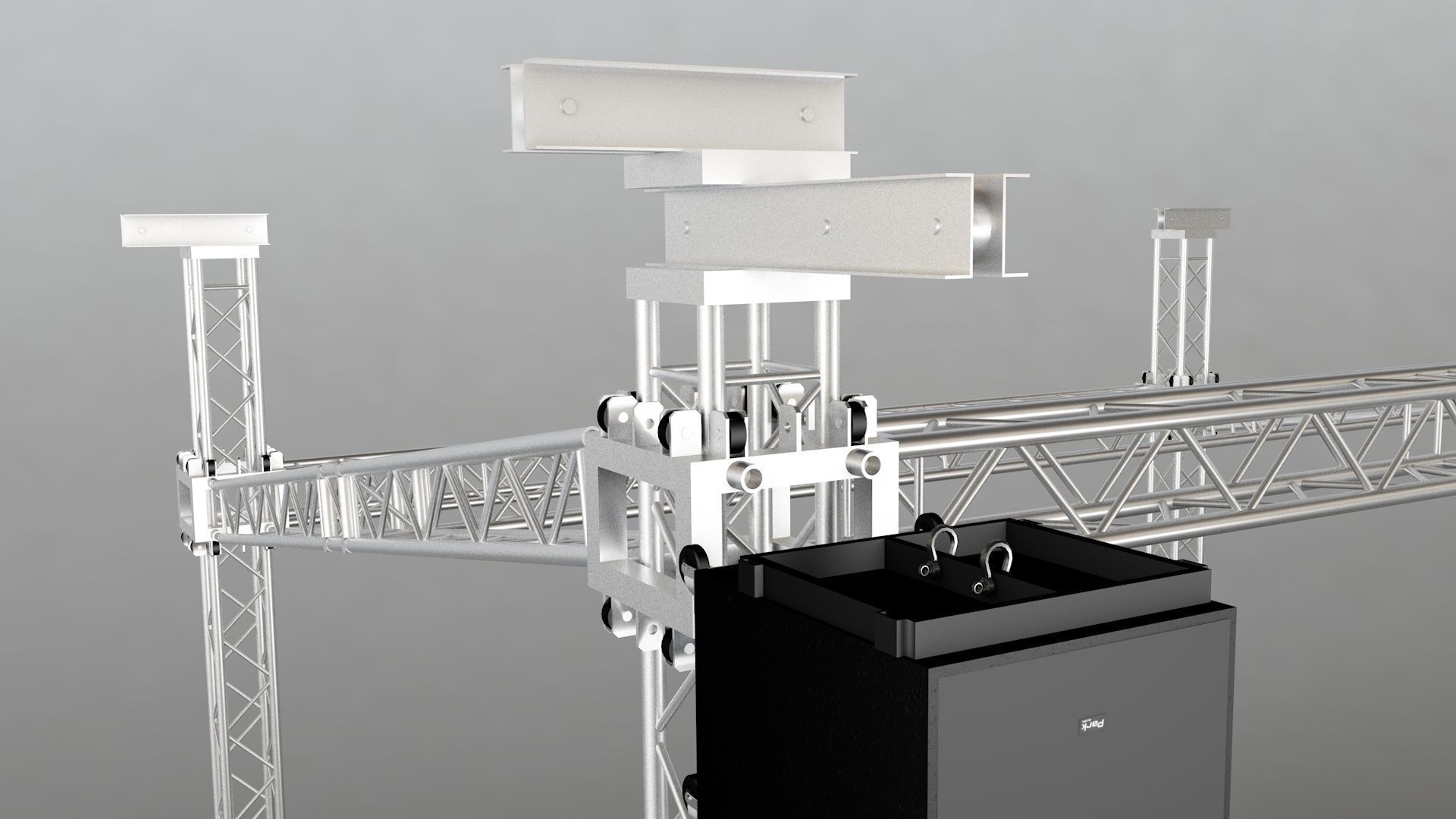 Aluminium Stage Low-poly 3D model_6