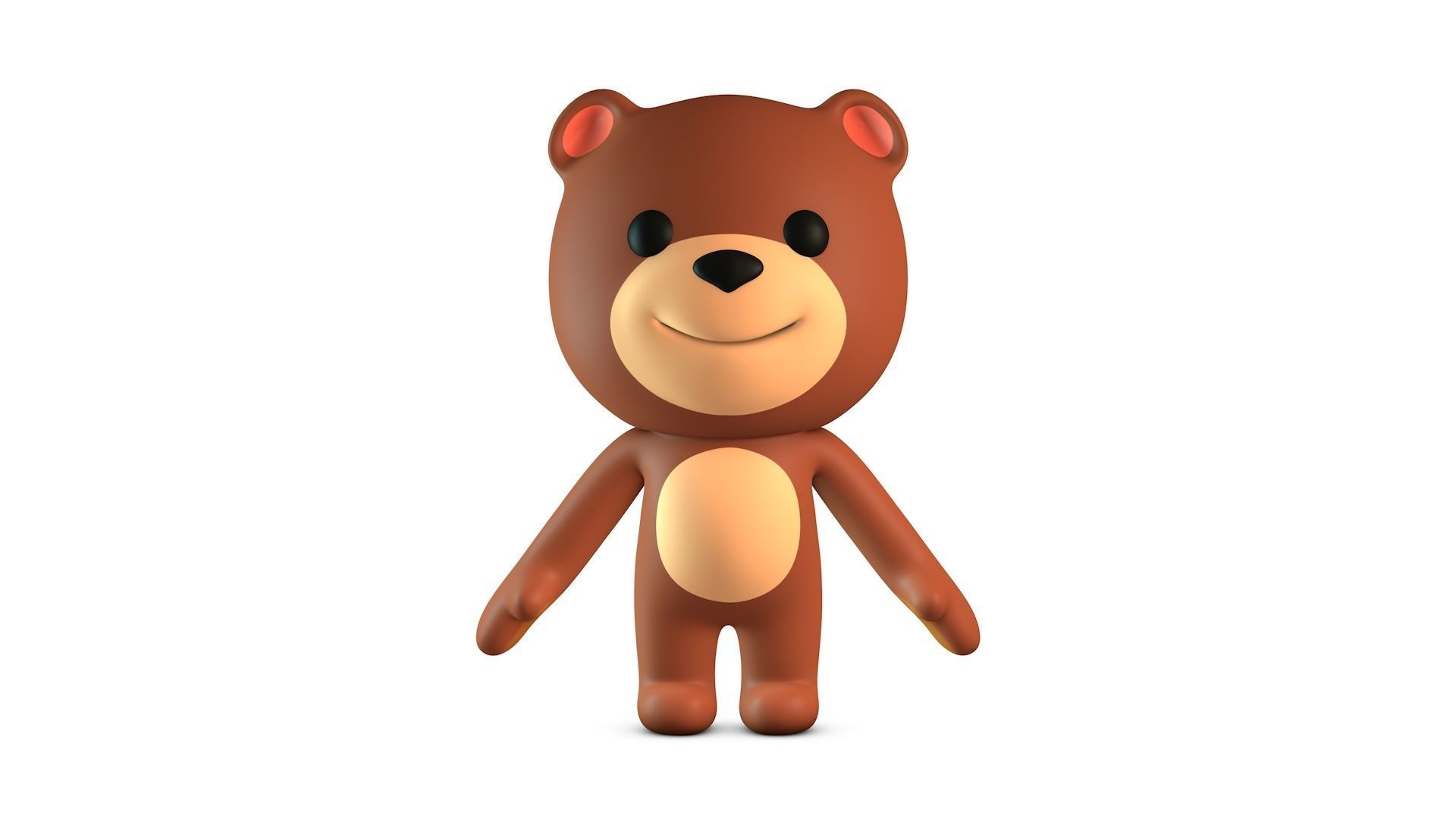 Cartoon Bear Low-poly 3D model_1