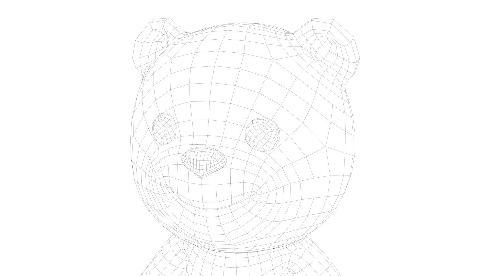 Cartoon Bear Low-poly 3D model_15