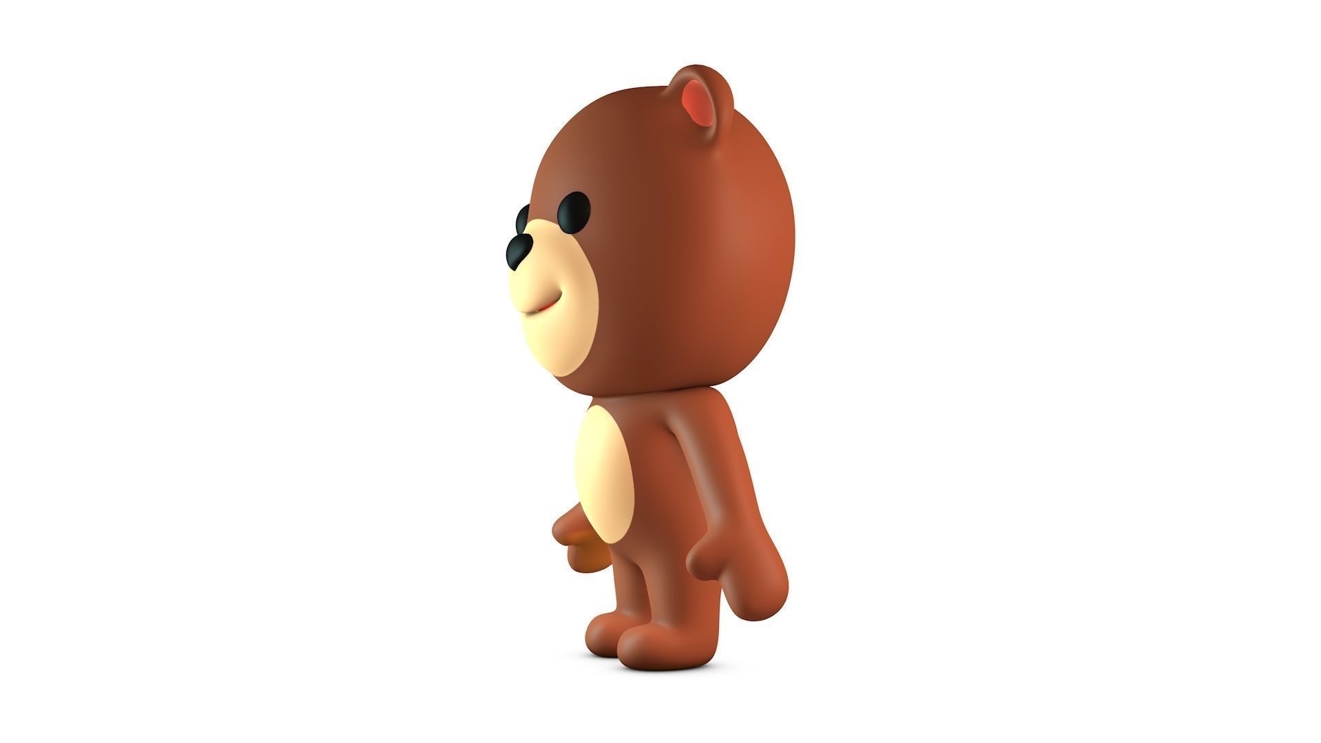 Cartoon Bear Low-poly 3D model_6