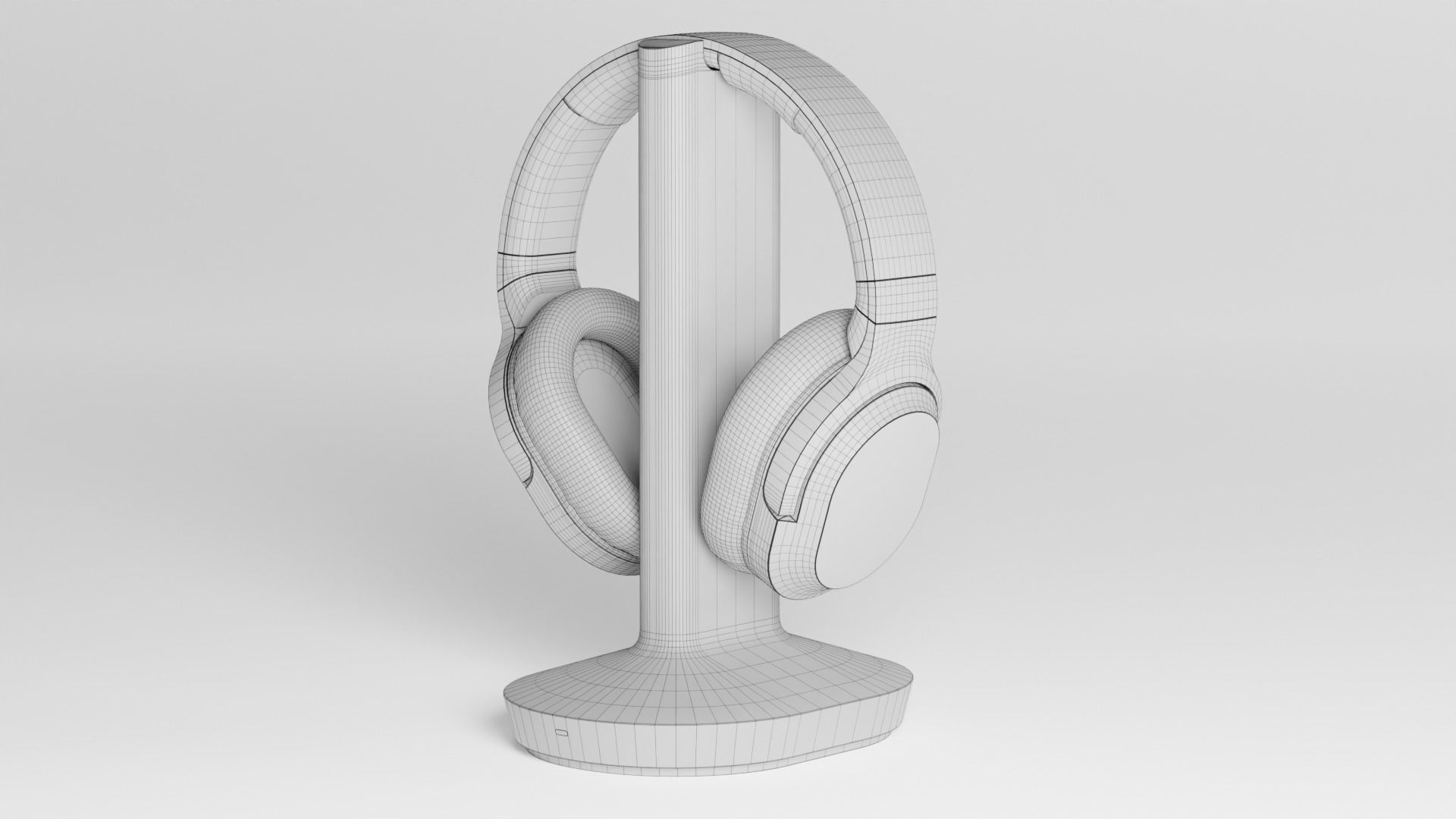 Headphone charging dock 3D model_5