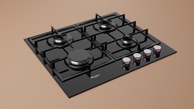 gas stove   Low-poly 3D model