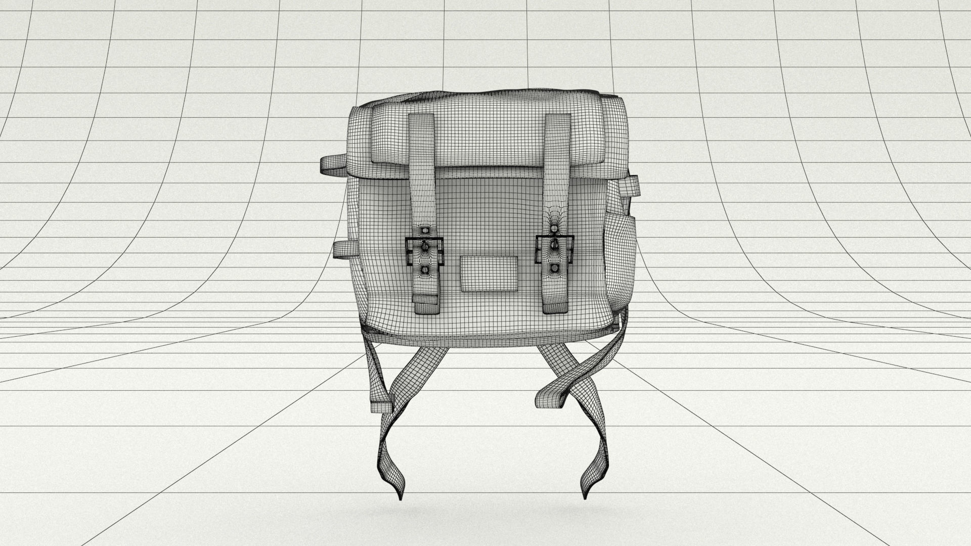 laos Game Military backpack Low-poly 3D model_11