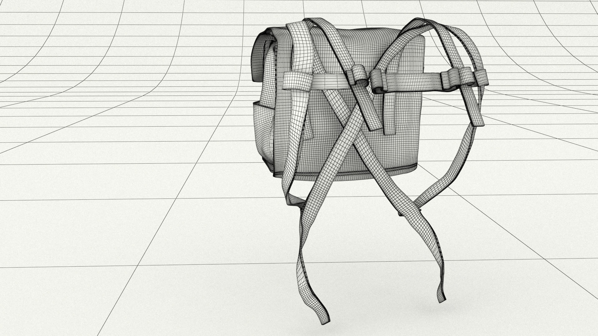 laos Game Military backpack Low-poly 3D model_14