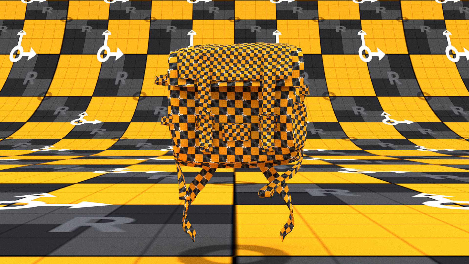 laos Game Military backpack Low-poly 3D model_8