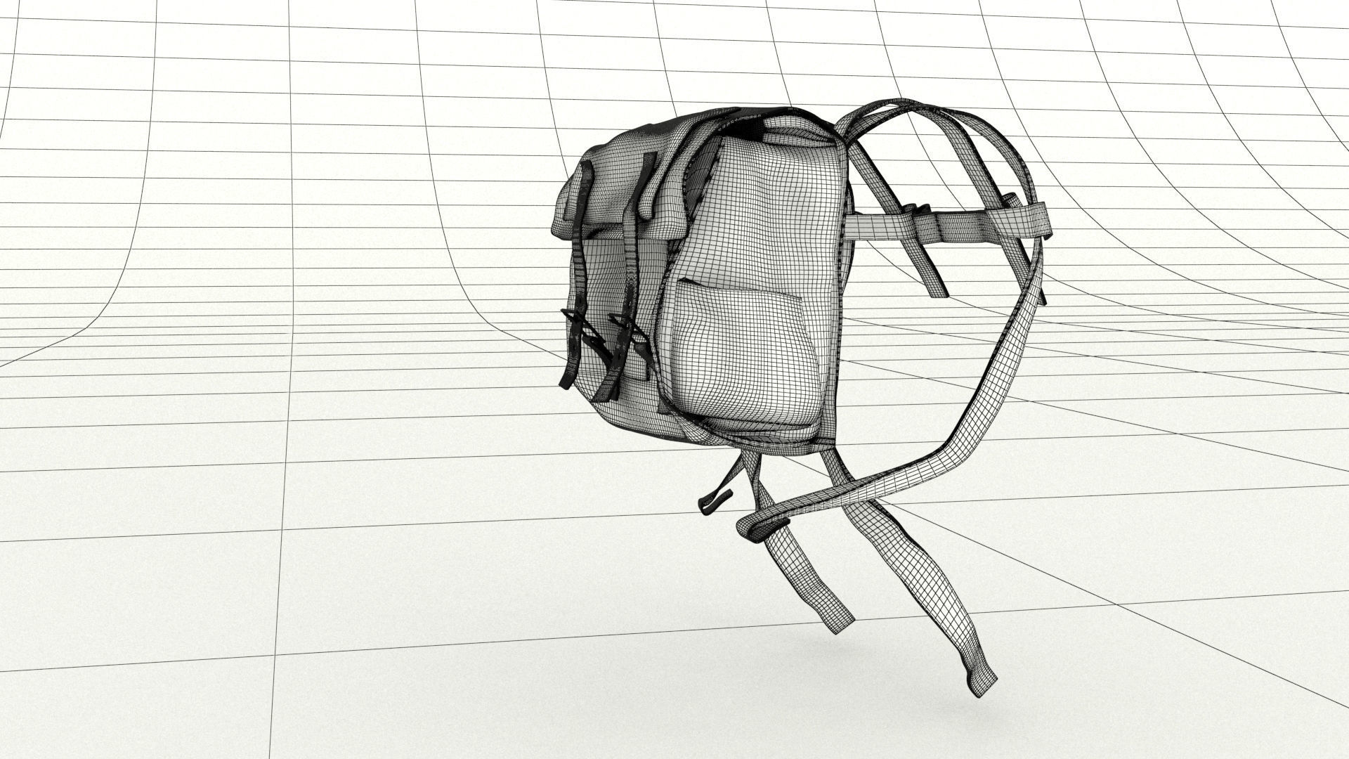 laos Game Military backpack Low-poly 3D model_13