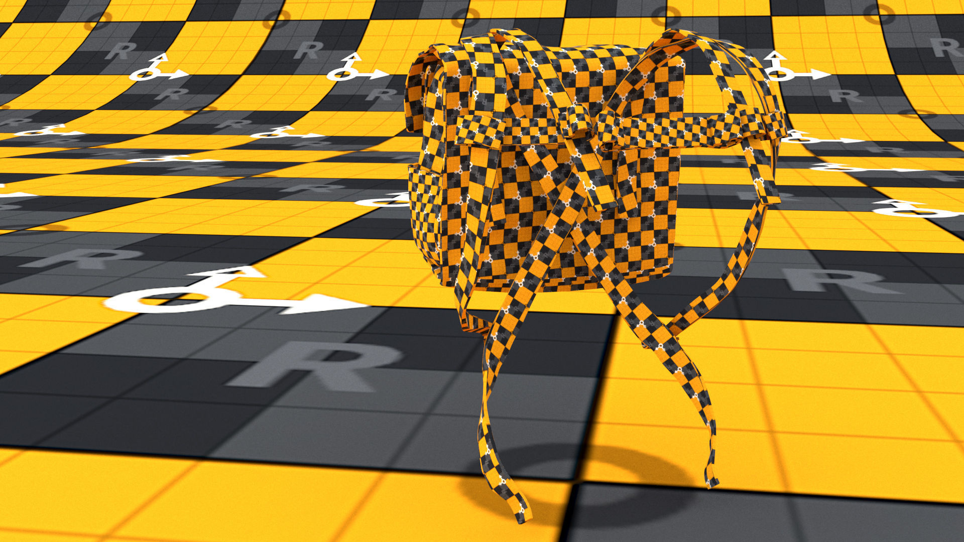 laos Game Military backpack Low-poly 3D model_10