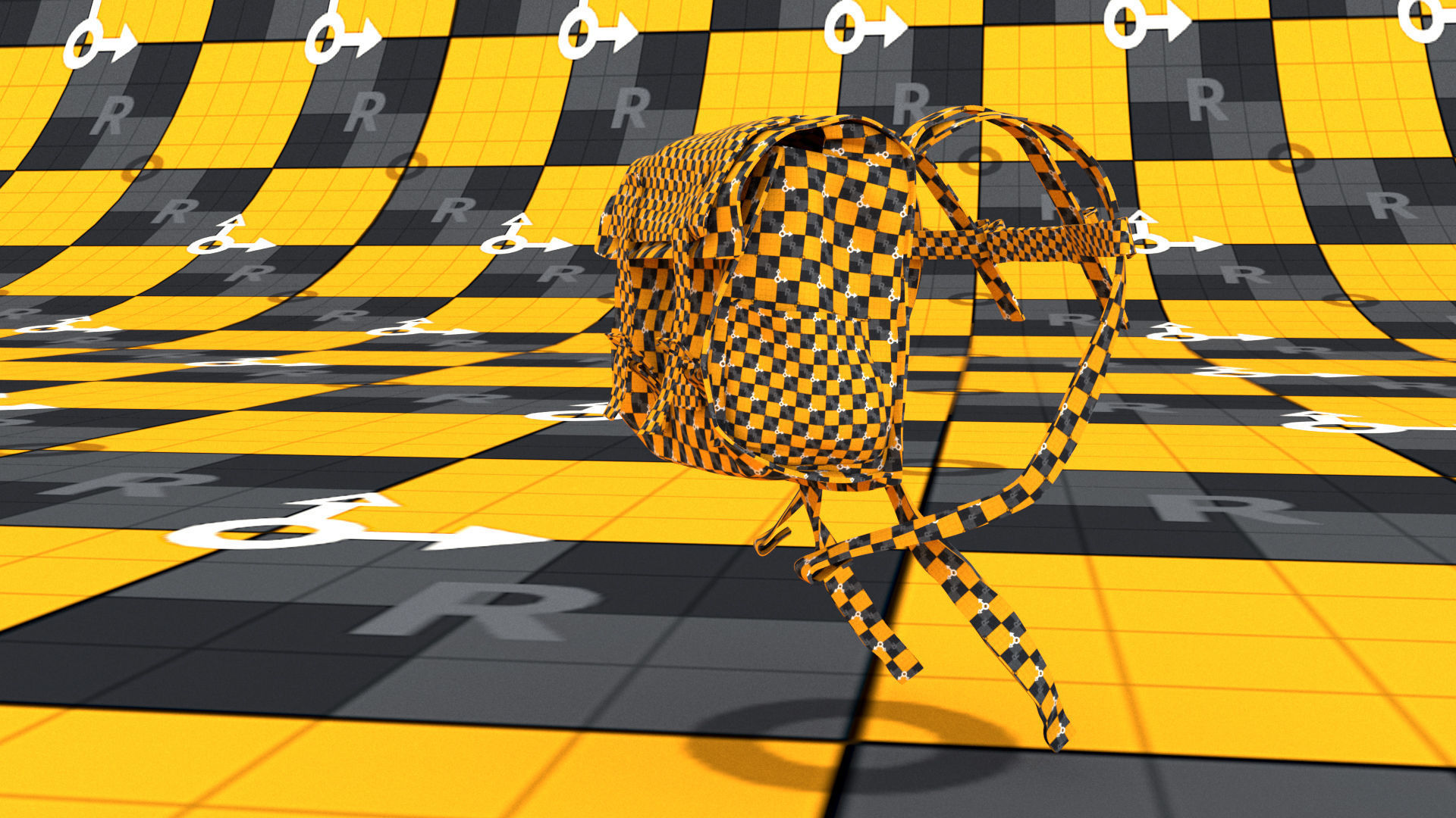 laos Game Military backpack Low-poly 3D model_9