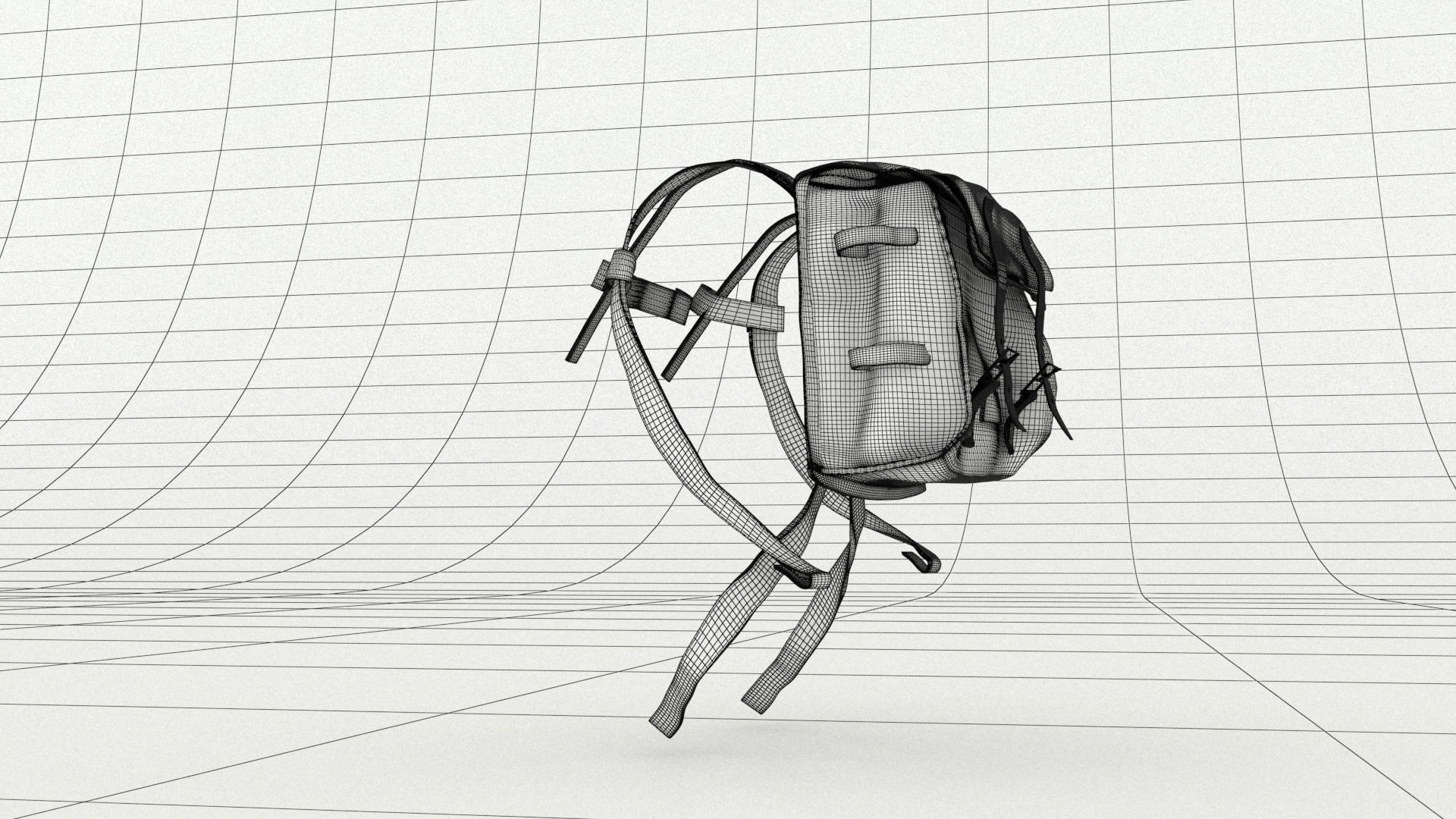 laos Game Military backpack Low-poly 3D model_12