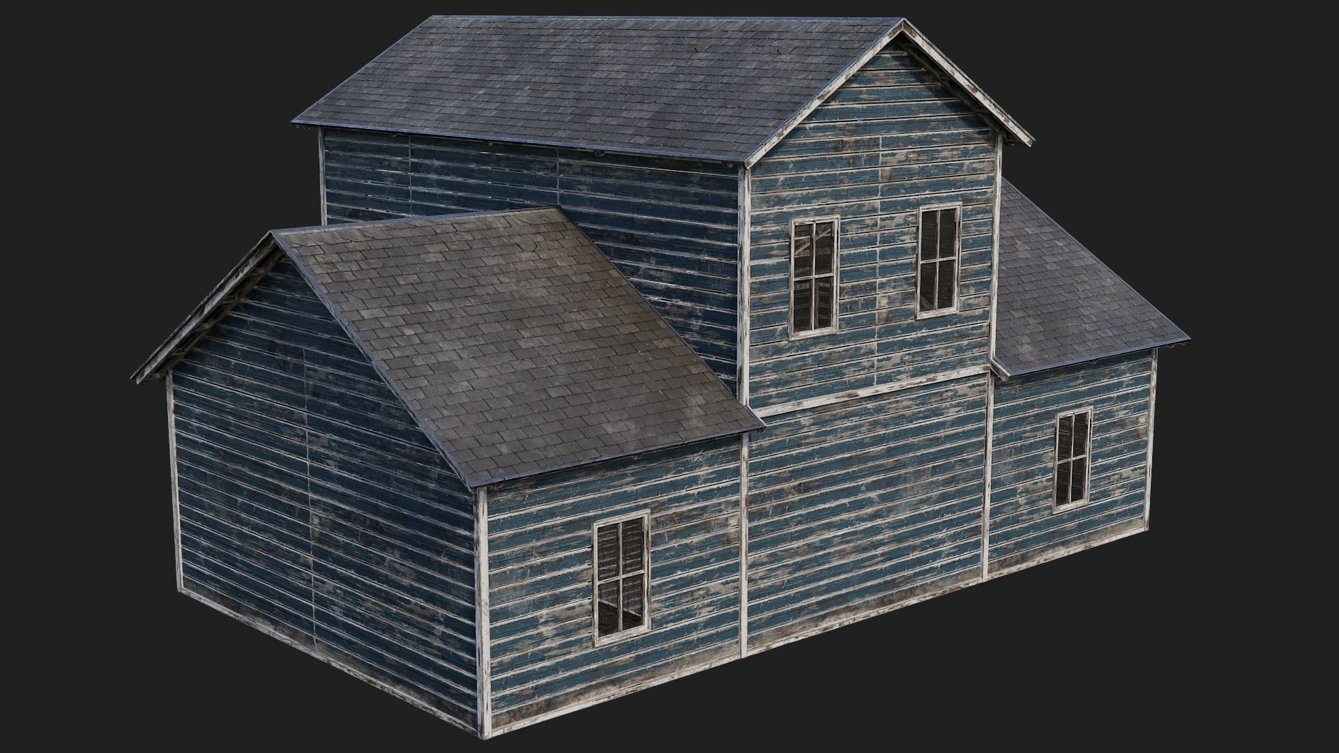 77-78-79-80 - Farm Buildings 4K PBR GameReady Low-poly 3D model_40