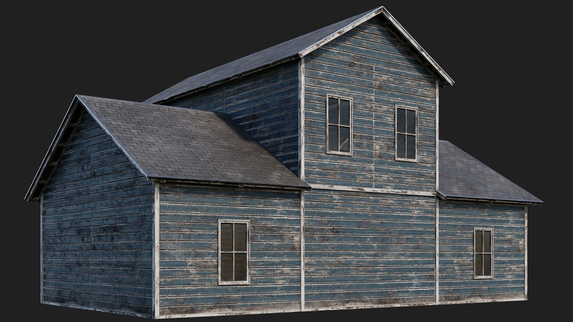 77-78-79-80 - Farm Buildings 4K PBR GameReady Low-poly 3D model_35