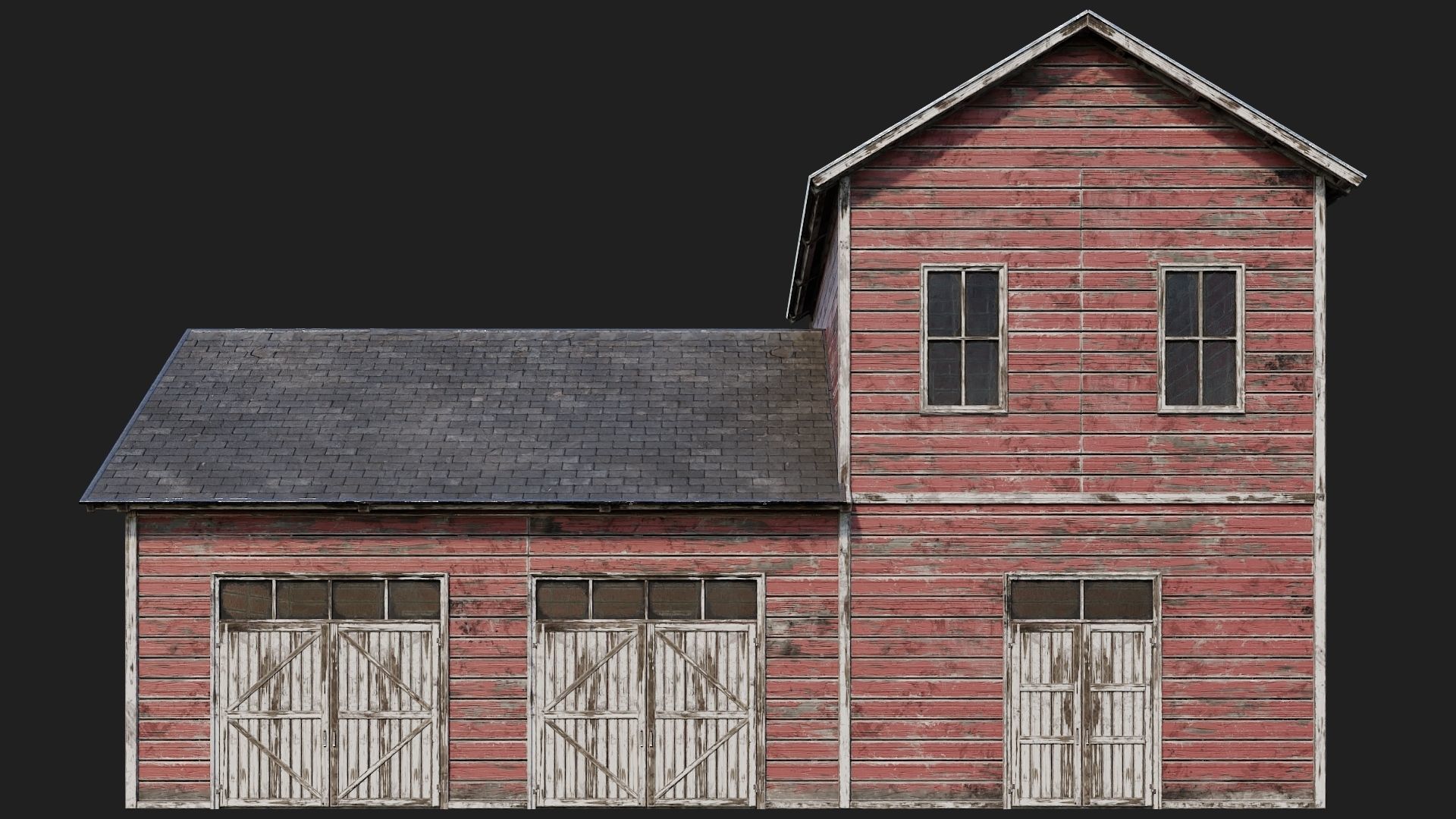 77-78-79-80 - Farm Buildings 4K PBR GameReady Low-poly 3D model_21