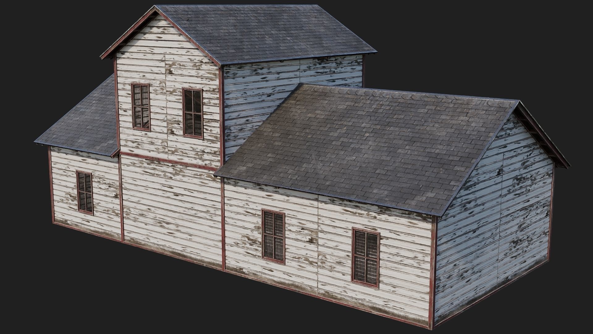 77-78-79-80 - Farm Buildings 4K PBR GameReady Low-poly 3D model_10