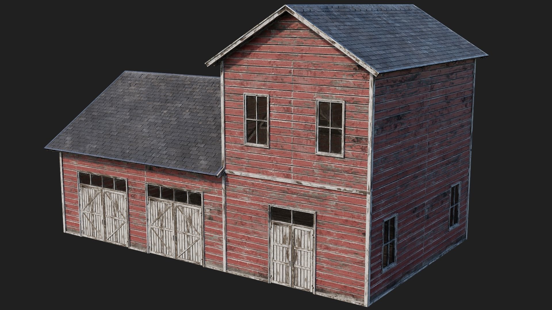 77-78-79-80 - Farm Buildings 4K PBR GameReady Low-poly 3D model_23
