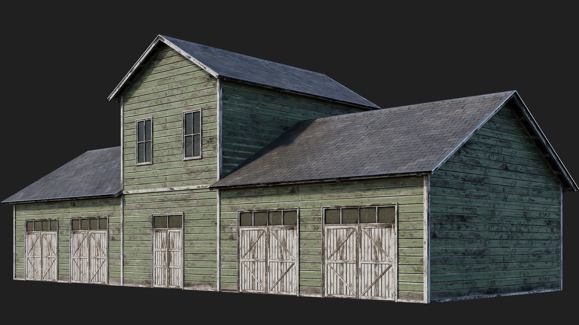 77-78-79-80 - Farm Buildings 4K PBR GameReady Low-poly 3D model_26