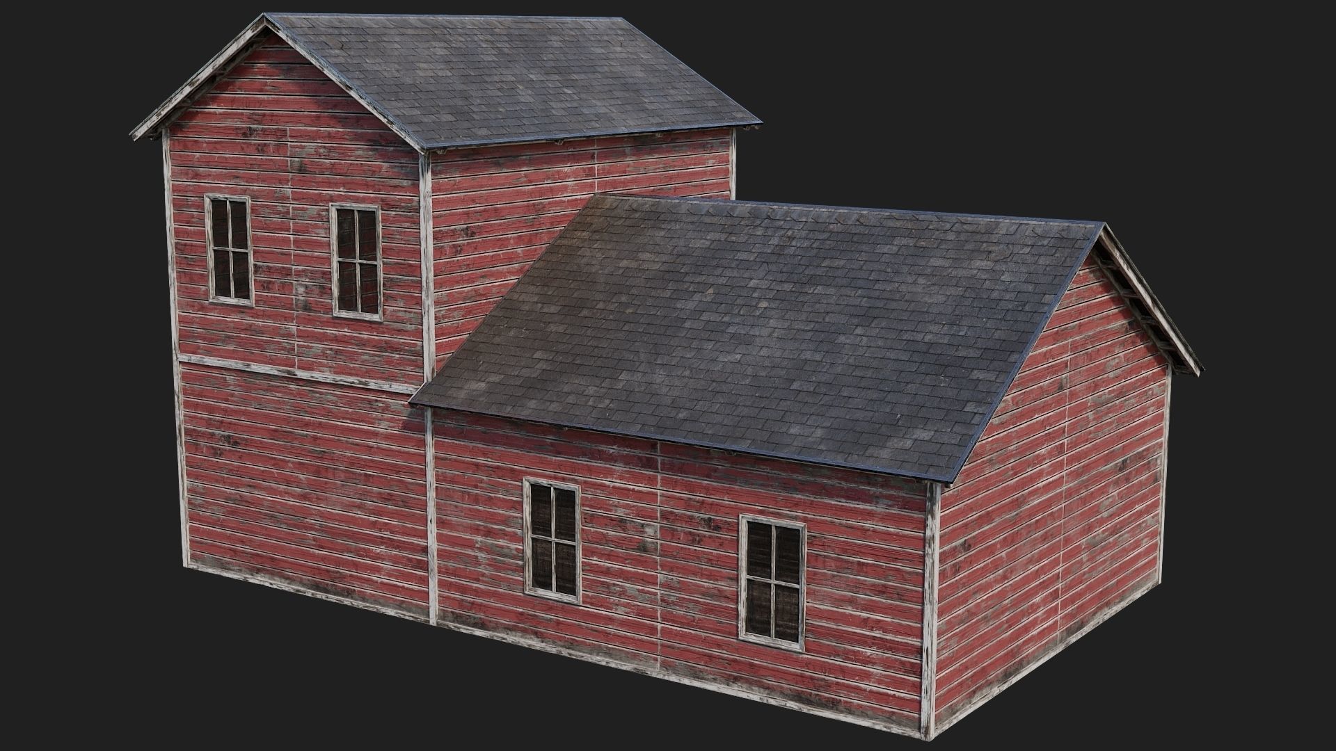 77-78-79-80 - Farm Buildings 4K PBR GameReady Low-poly 3D model_17