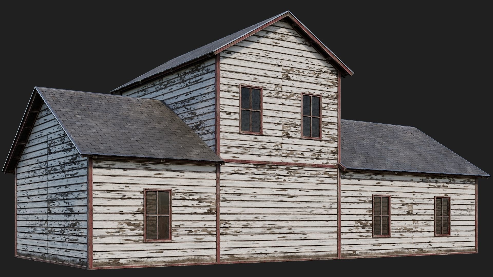 77-78-79-80 - Farm Buildings 4K PBR GameReady Low-poly 3D model_12