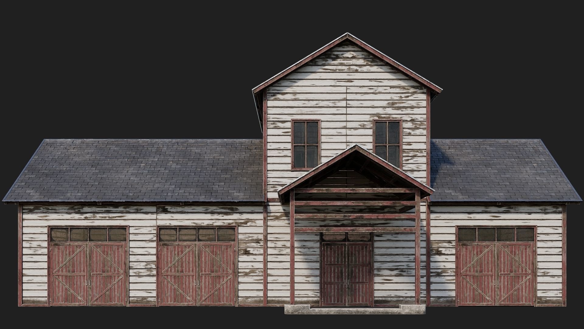 77-78-79-80 - Farm Buildings 4K PBR GameReady Low-poly 3D model_9
