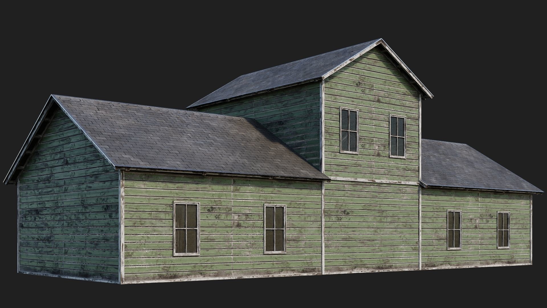 77-78-79-80 - Farm Buildings 4K PBR GameReady Low-poly 3D model_27