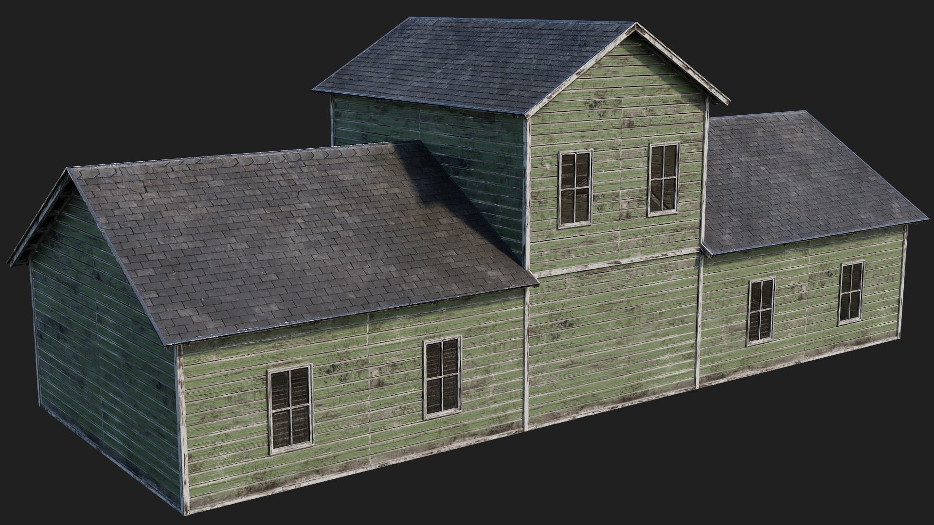77-78-79-80 - Farm Buildings 4K PBR GameReady Low-poly 3D model_32
