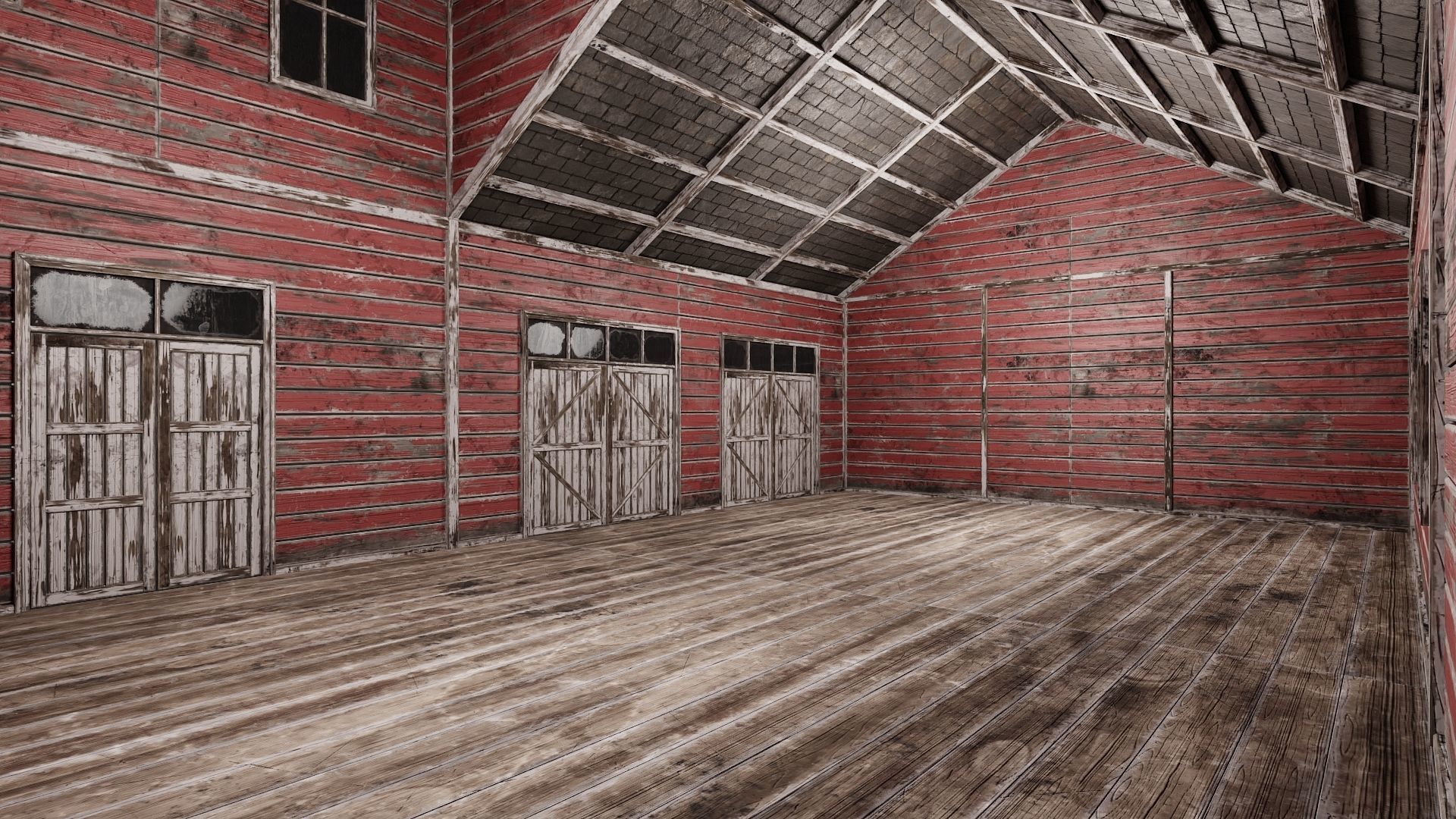 77-78-79-80 - Farm Buildings 4K PBR GameReady Low-poly 3D model_6