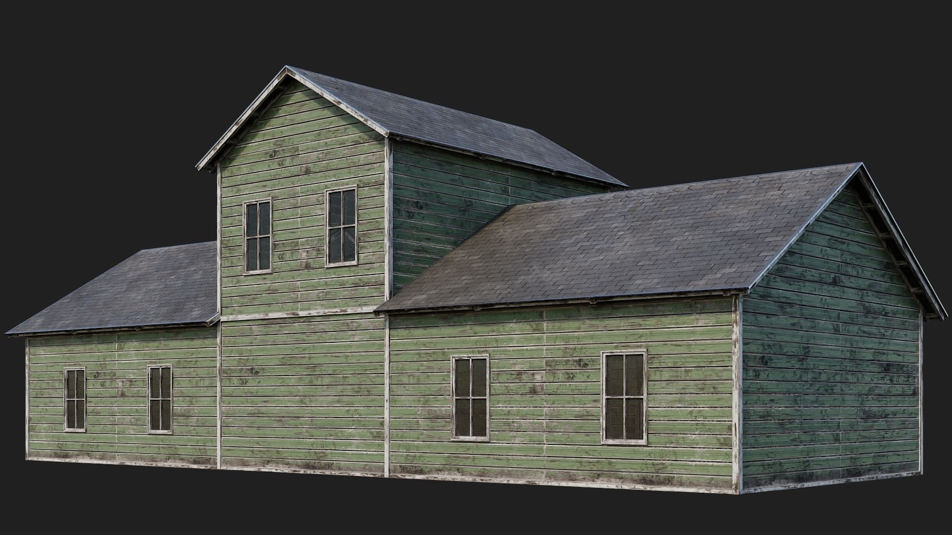 77-78-79-80 - Farm Buildings 4K PBR GameReady Low-poly 3D model_28