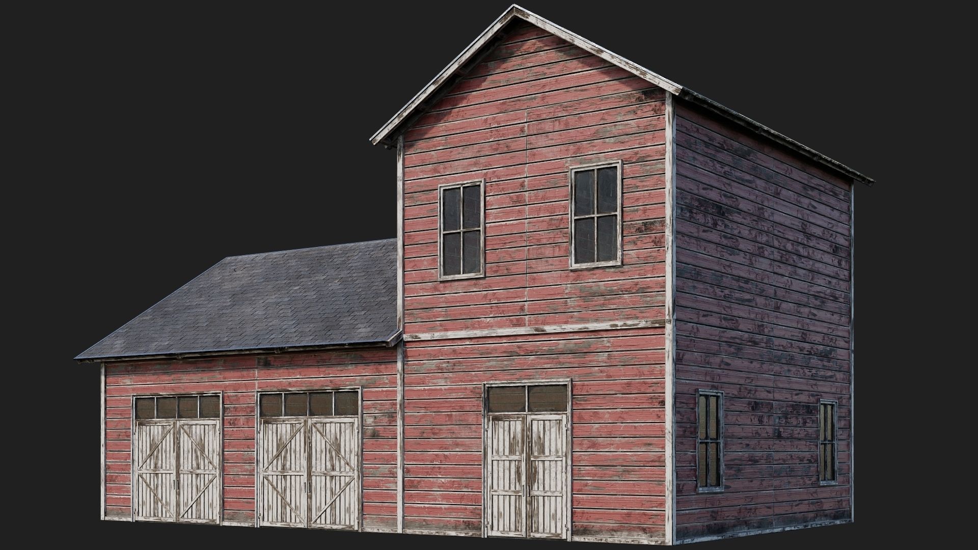 77-78-79-80 - Farm Buildings 4K PBR GameReady Low-poly 3D model_18