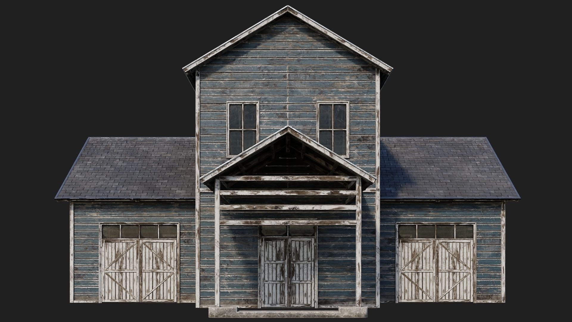 77-78-79-80 - Farm Buildings 4K PBR GameReady Low-poly 3D model_37