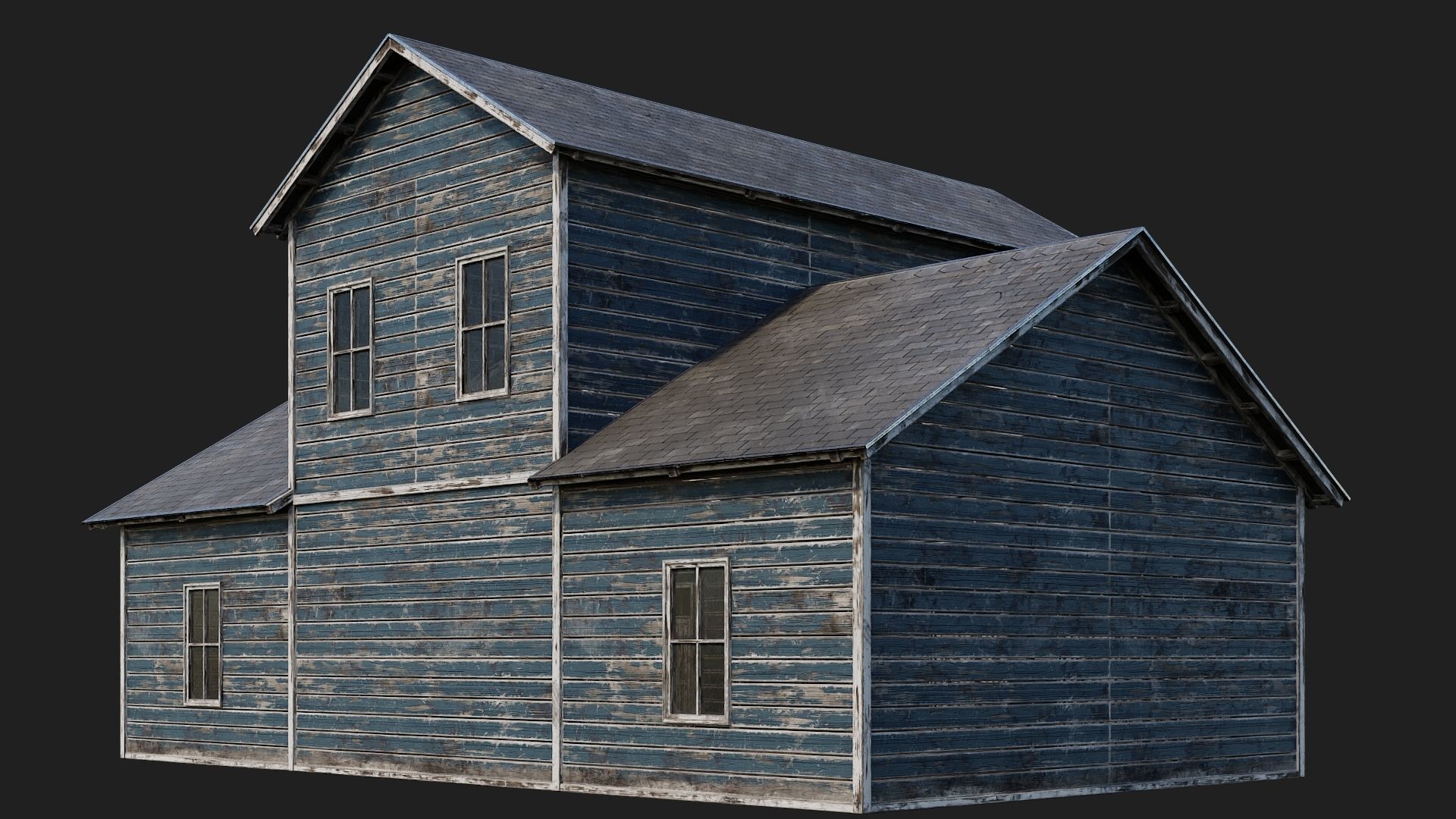 77-78-79-80 - Farm Buildings 4K PBR GameReady Low-poly 3D model_36