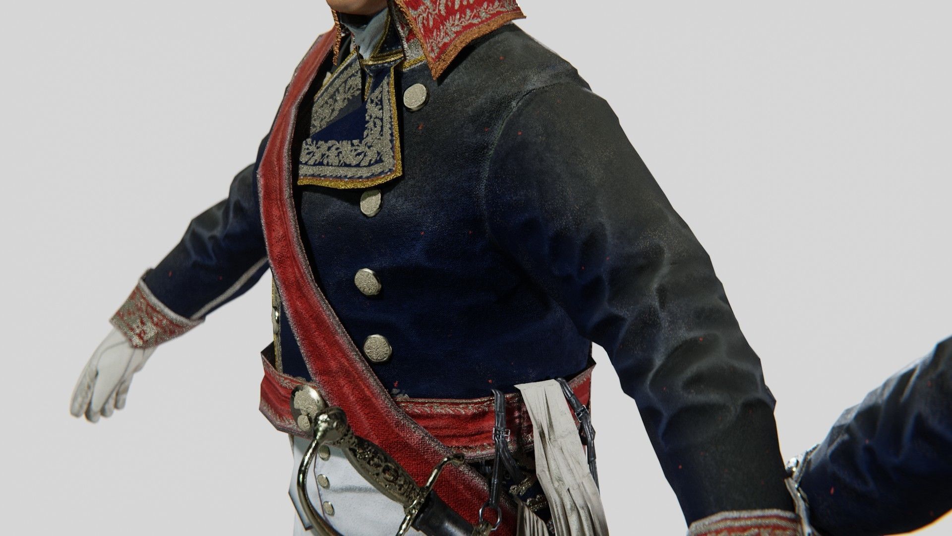 Soldier Napoleon General Rigged Low-poly 3D model_14