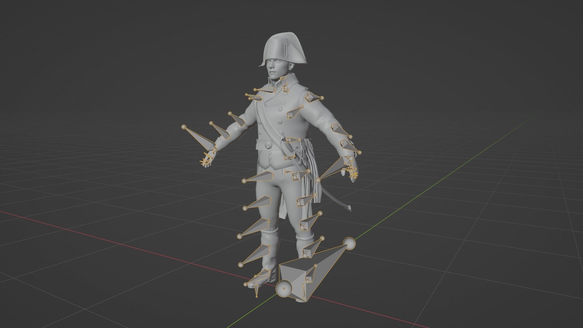 Soldier Napoleon General Rigged Low-poly 3D model_18