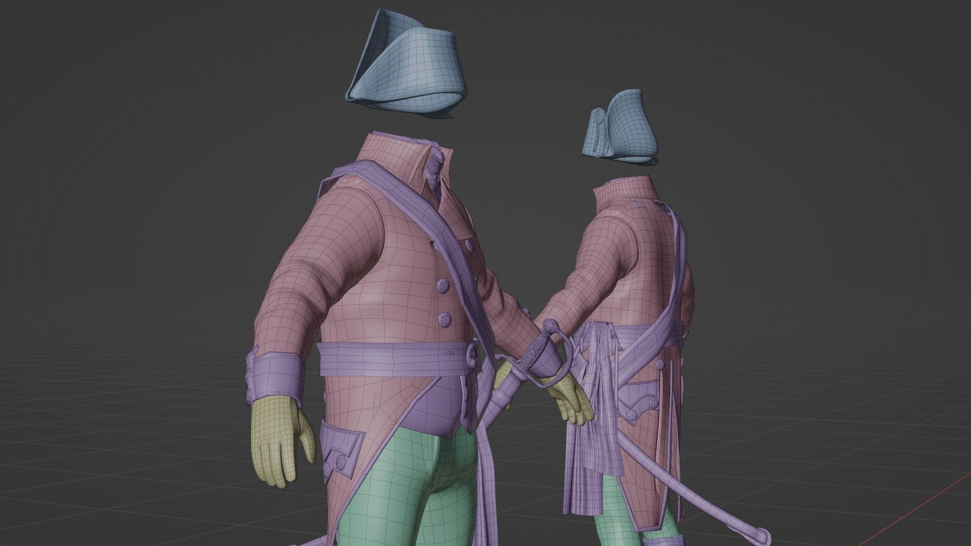 Soldier Napoleon General Rigged Low-poly 3D model_22