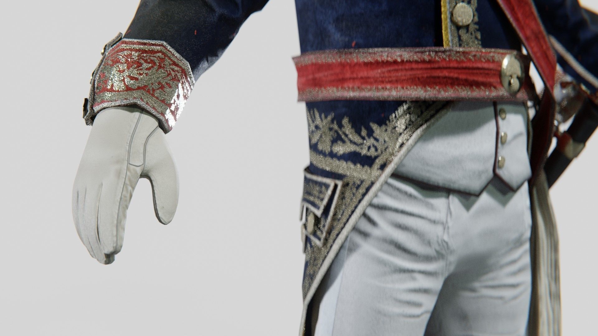 Soldier Napoleon General Rigged Low-poly 3D model_12