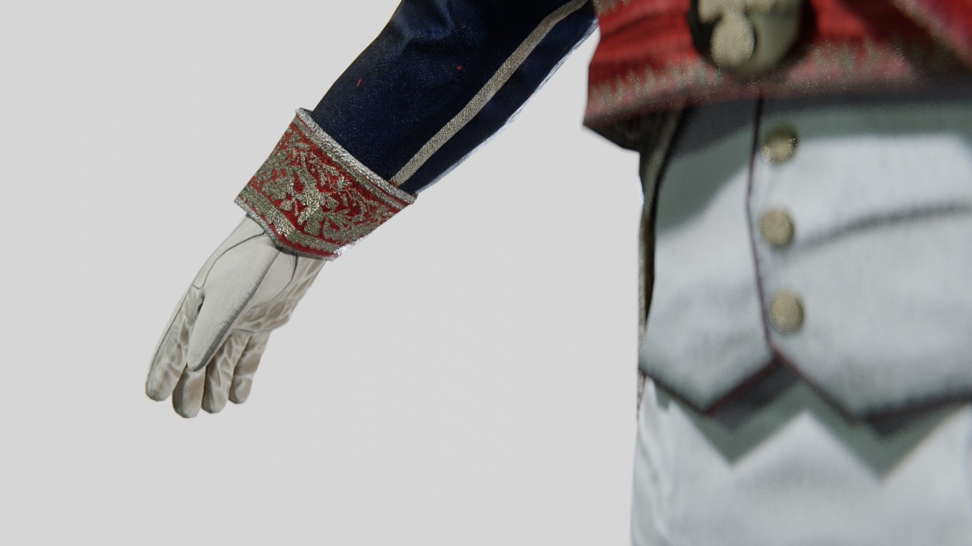 Soldier Napoleon General Rigged Low-poly 3D model_13
