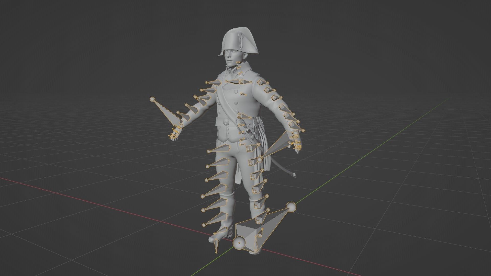 Soldier Napoleon General Rigged Low-poly 3D model_19